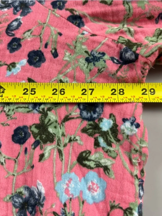 Style & Co Floral Cotton Gauze Blouse Top Long Sleeve Pink Boho Peasant Fairy 3X - Picture 7 of 10